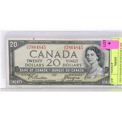 1954 CANADIAN DEVILS FACE $20 BILL.