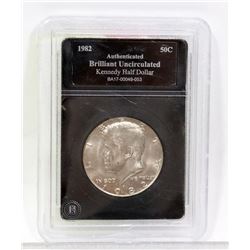 1982 US KENNEDY ENCASED ONE DOLLAR COIN.