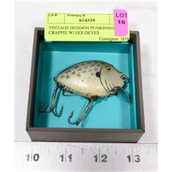 VINTAGE HEDDON PUNKINSEED CRAPPIE W/ GOLDEYES