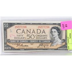1954 CANADIAN $50 BILL.
