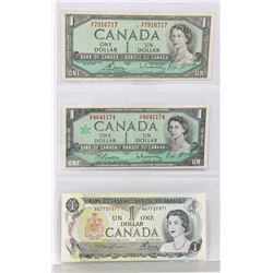 LOT OF 3 CANADIAN DOLLAR BILLS.