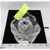 Image 1 : WOLF CARVED IN GLASS 6" TALL MATS JOHANSSON SWEDEN