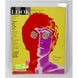 LOOK MAGAZINE 1968 BEATLE WITH FOLD OUT POSTER.