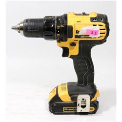 DEWALT 20V LITHIUM CORDLESS DRILL AND BATTERY