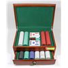 Image 1 : NEW EXECUTIVE POKER SET IN WOOD CHEST WITH