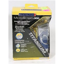 REMINGTON MICROSCREEN 500 TITANIUM MENS RAZOR.