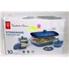 Image 1 : 10 PC STONEWARE BAKEWARE SET