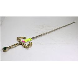 VINTAGE MADE IN SPAIN DECORATIVE METAL SWORD