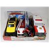 Image 1 : BOX OF TOYS-TONKA TRUCK, FIRE ENGINE, AMBULANCE