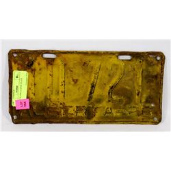 ALBERTA 1926 LICENSE PLATE