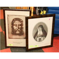 2 VINTAGE RELIGIOUS PRINTS.