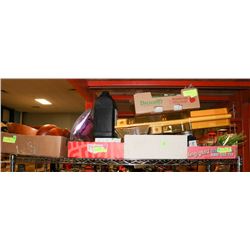 TOP SHELF OF UNCLAIMED MERCHANDISE INCL