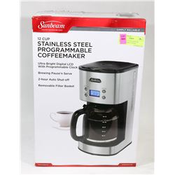 SUNBEAM 12 CUP STAINLESS PROGRAMMABLE COFFEE