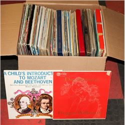 ASSORTED LARGE BOX OF VINYL RECORDS