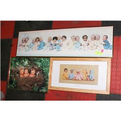 LOT OF 3 BABY PICTURES, 2 BY ANNE GEDDES