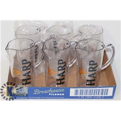 6 NEW BAR PONY PITCHERS, HARD PLASTIC/ACRYLIC