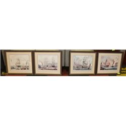 SET OF 4- 1976 SIGNED ART ALAN JAY GAINS
