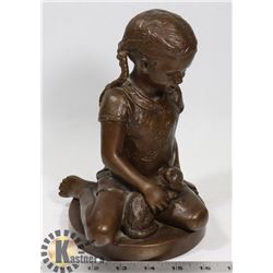 GIRL WITH CAT 1974 BY CHARLES PARKS FRANKLIN MINT