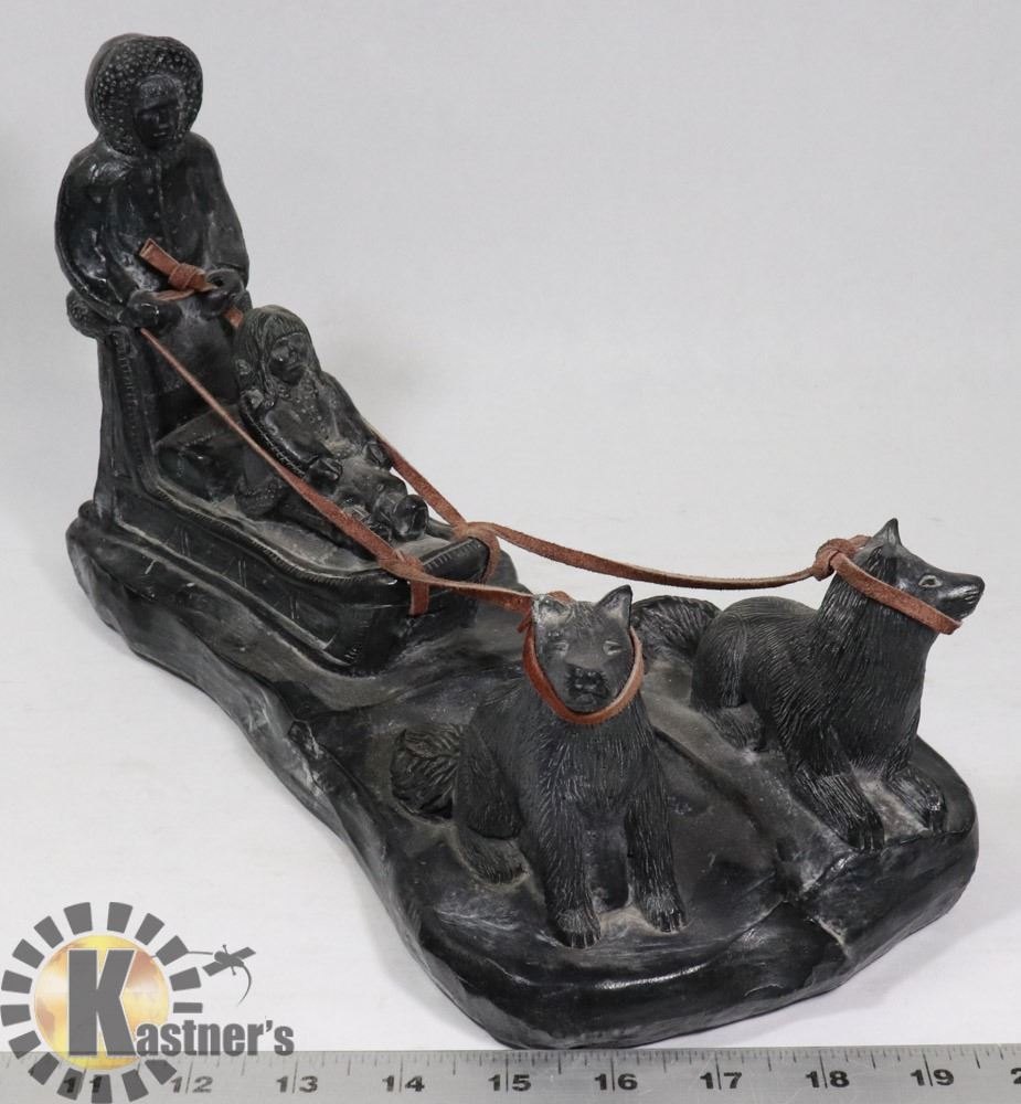 JOLIN SOAPSTONE CARVING MADE IN CANADA.