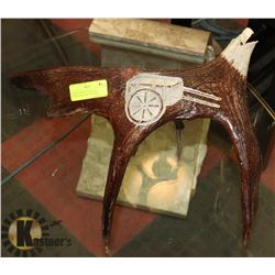 HAND CARVED EAGLE IN TRADITIONAL NATIVE STYLE,