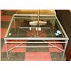 Image 1 : BOUTIQUE METAL AND GLASS SQUARE COFFEE TABLE