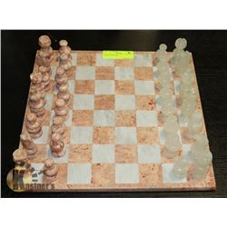 STONE CHESS SET.