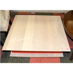 BOUTIQUE DAMAGED 2 TONE COFFEE TABLE, 36"X36"X13".