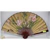 Image 1 : LARGE HANDMADE WOOD FOLD OUT HAND FAN
