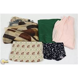 BEADED HAND PURSE AND ITALIAN SCARVES