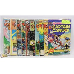 BUNDLE OF 10 VINTAGE CAPTIAN CANUCK COMICS