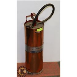VINTAGE COPPER FIRE EXTINGUISHER