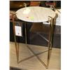 Image 1 : BOUTIQUE GRANITE TOP METAL FRAME END TABLE