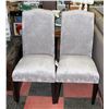 Image 1 : BOUTIQUE PAIR OF GREY FABRIC SIDECHAIRS