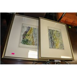 BOUTIQUE PAIR OF FRAMED PICTURES