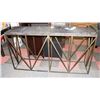 Image 1 : BOUTIQUE STONE TOP TRUSS CONSOLE TABLE,
