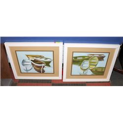 BOUTIQUE PAIR OF BOAT FRAMED PICTURES