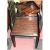 Image 1 : BOUTIQUE PAIR OF TIGER WOOD STYLE END TABLES WITH