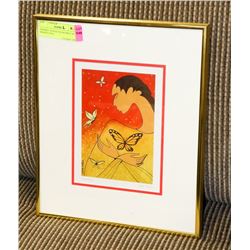 FRAMED, SIGNED COLOR PRINT BY MAXINE NOEL