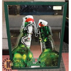 BEER BOTTLES MIRROR 26.5" X 19.5"