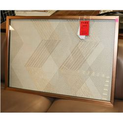 BOUTIQUE GLASS ART WAVE LINE FRAMED PICTURE