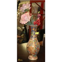ASIAN STYLE COLORFUL 48" TALL VASE