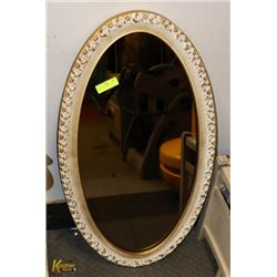 ORNATE OVAL MIRROR 19"X35".