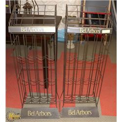 2 BEL ARBORS METAL WINE STANDS 44" TALL 15" WIDE