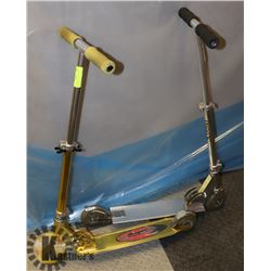 2 SCOOTERS-GOLD AND SILVER
