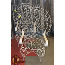 PAIR OF LARGE ANTIQUE SALTERINI WROUGHT IRON