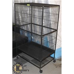 CRITTER/BIRD CAGE WITH 2 DOORS, 31"X20.5"X52"H.