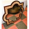 Image 1 : BOUTIQUE 2 TONE WALL HANGING MIRROR. FURNITURE
