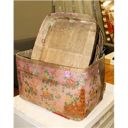 BOUTIQUE LOT OF VINTAGE STYLE BASKETS WITH LIDS