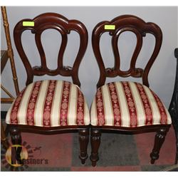 2 SOLID WOOD VINTAGE CHAIRS