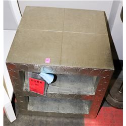 BOUTIQUE CUBED END TABLE. 18X18X18.5.